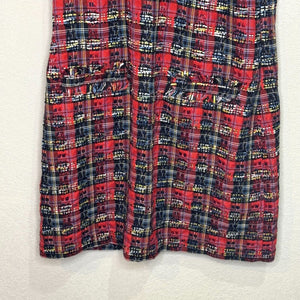 STS Sail to Sable NEW Red Holiday Plaid Shift Dress Size 12 $268