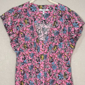 Derek Lam 10 Crosby Dress Size 6 Greta Pink Flutter Sleeve Button Down