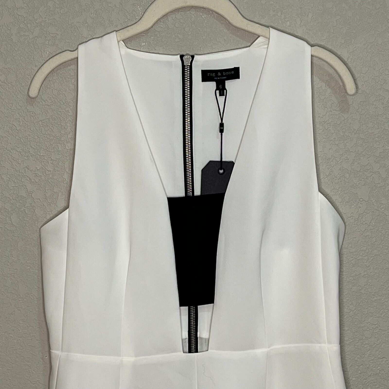 Rag & Bone Mini Dress Size 6 NEW White Black Cutout Izzy $550