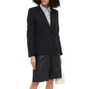 ba&sh Black One Button Blazer Lady Jacket Size Small $395