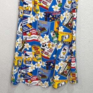 Reyn Spooner x Disney Mickey Mouse Dress Size Small Blue Snack Print Sleeveless