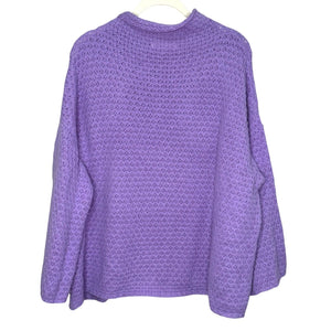 ALI GOLDEN Sweater One Size Purple Alpaca Wool $268