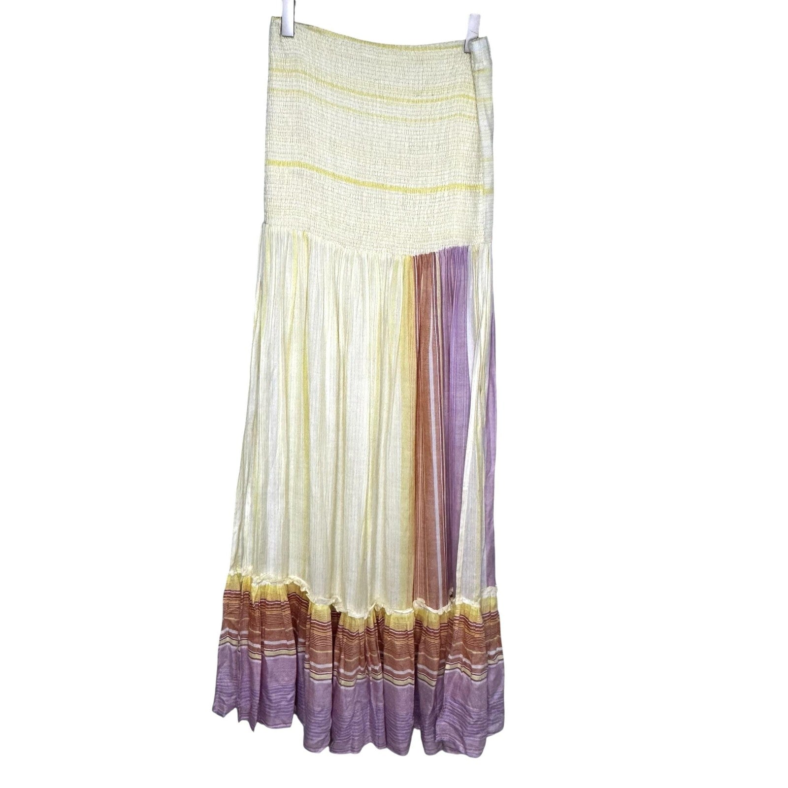 Jen's Pirate Booty Skirt Size Small Carnival Lia Maxi Boho Tiered Striped India