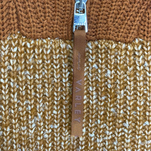 Varley Sweater Willard Knit Half Zip Sweater Size Small Rust $178