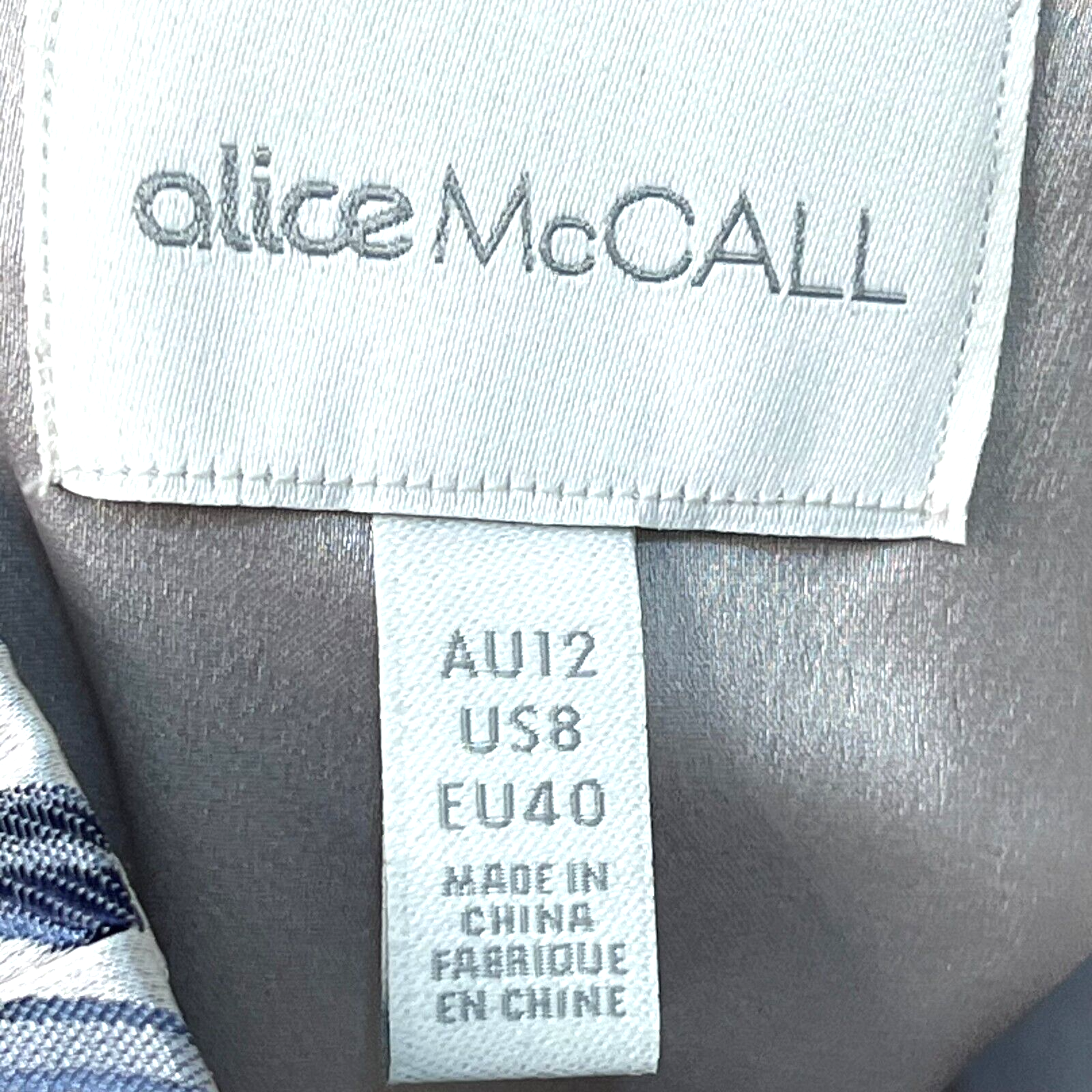 Alice McCall Bonita Ink Blue Mini Dress Size 8 $390