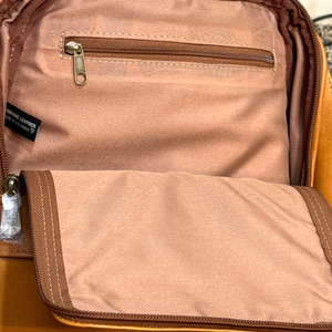 ROYCE NEW Tan 100% Leather Vaquetta Backpack Bag $500 Retail Made In Columbia