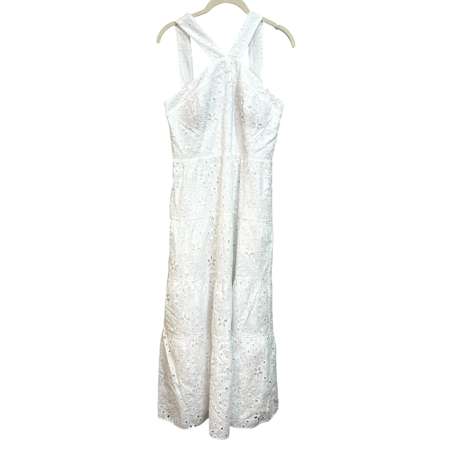 Lilly Pulitzer NEW White Eyelet Jenette Halter Midi Dress Size 6 $278