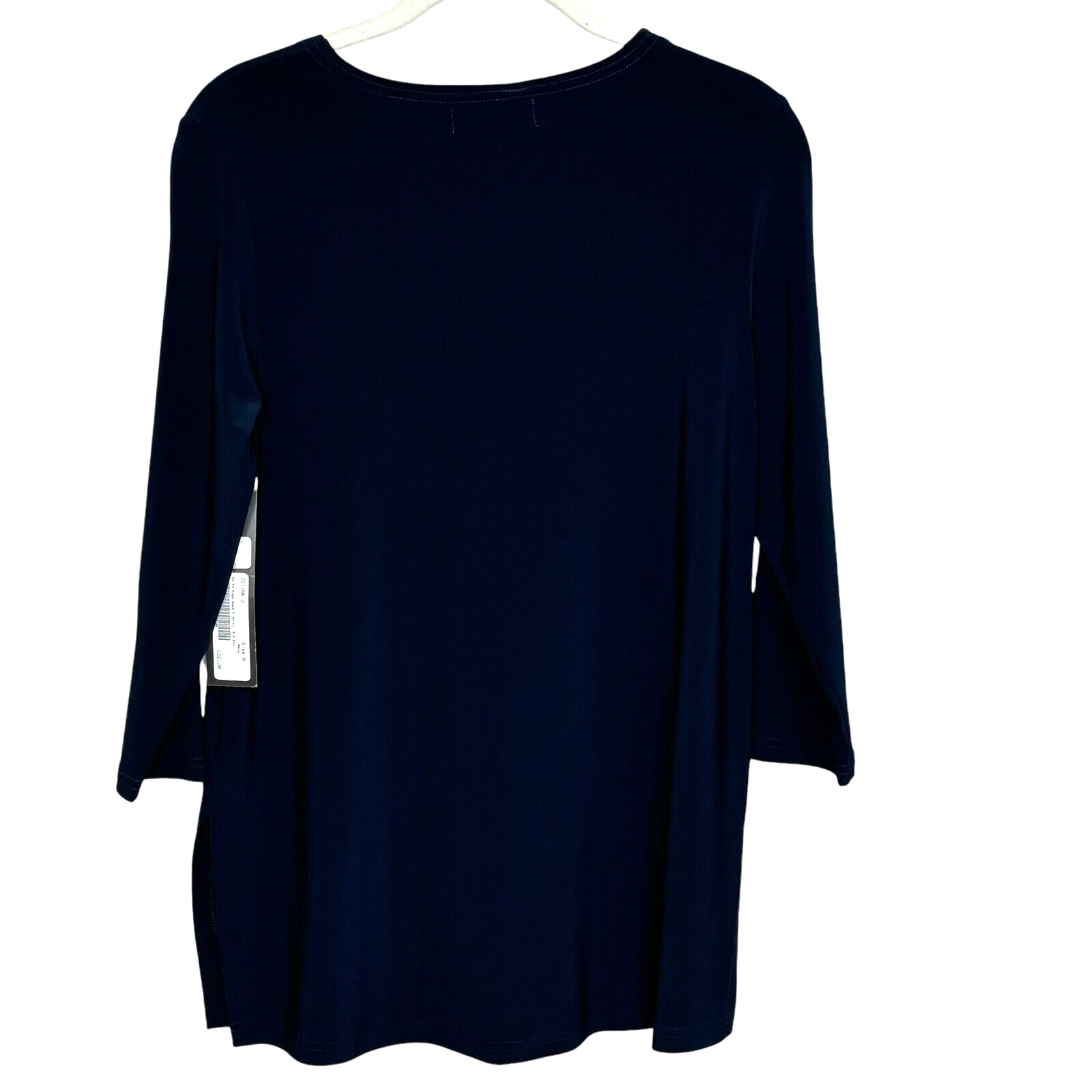 Sympli NEW Navy Blue Go To High Neck Tee Tunic Top 3/4 Sleeve Size 8 $105