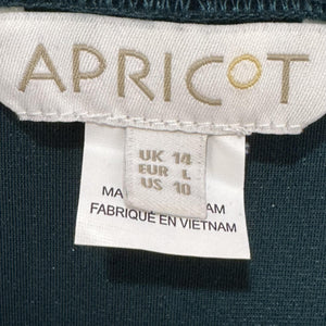Apricot Shirt Womens 10 Teal Velvet Velour Mock Neck Dolman Short Sleeve