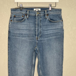 RE/DONE Jeans Size 30 NEW 90s High Rise Ankle Cropped Blue $265