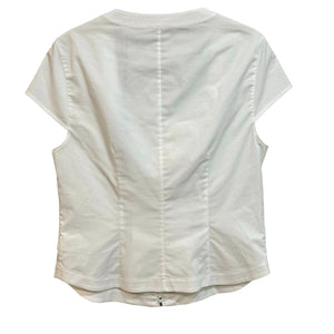 Elie Tahari Women's White Poplin Corset Shirt Size Small NEW