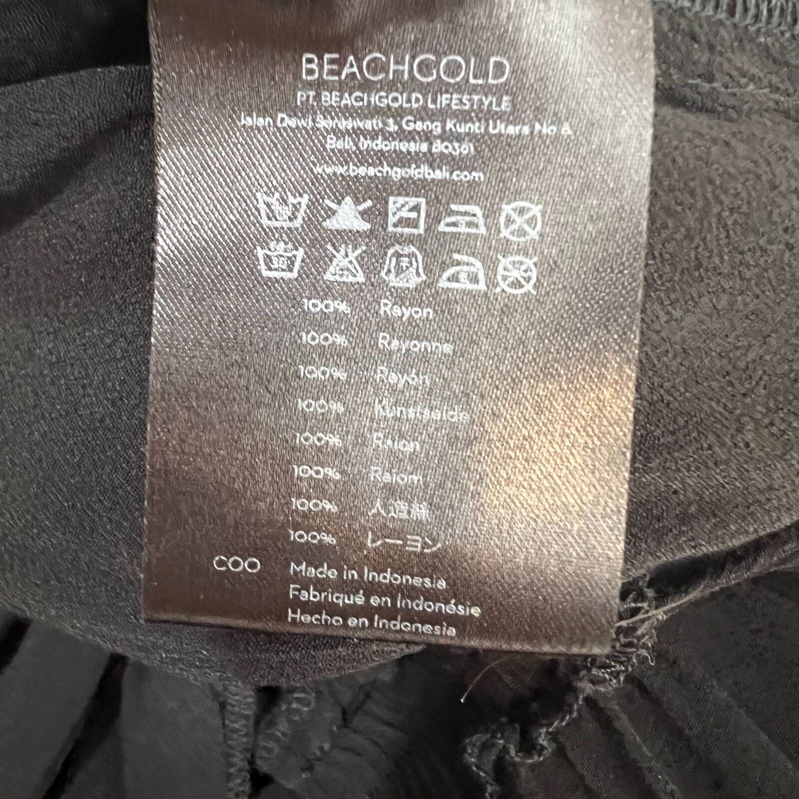 BEACHGOLD Black Nighttide Boho Crop Jumpsuit Size Medium