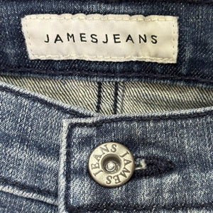 James Jeans Jeans Womens 29 Blue Hi-Lo Straight High Rise Stepped Hem Made USA