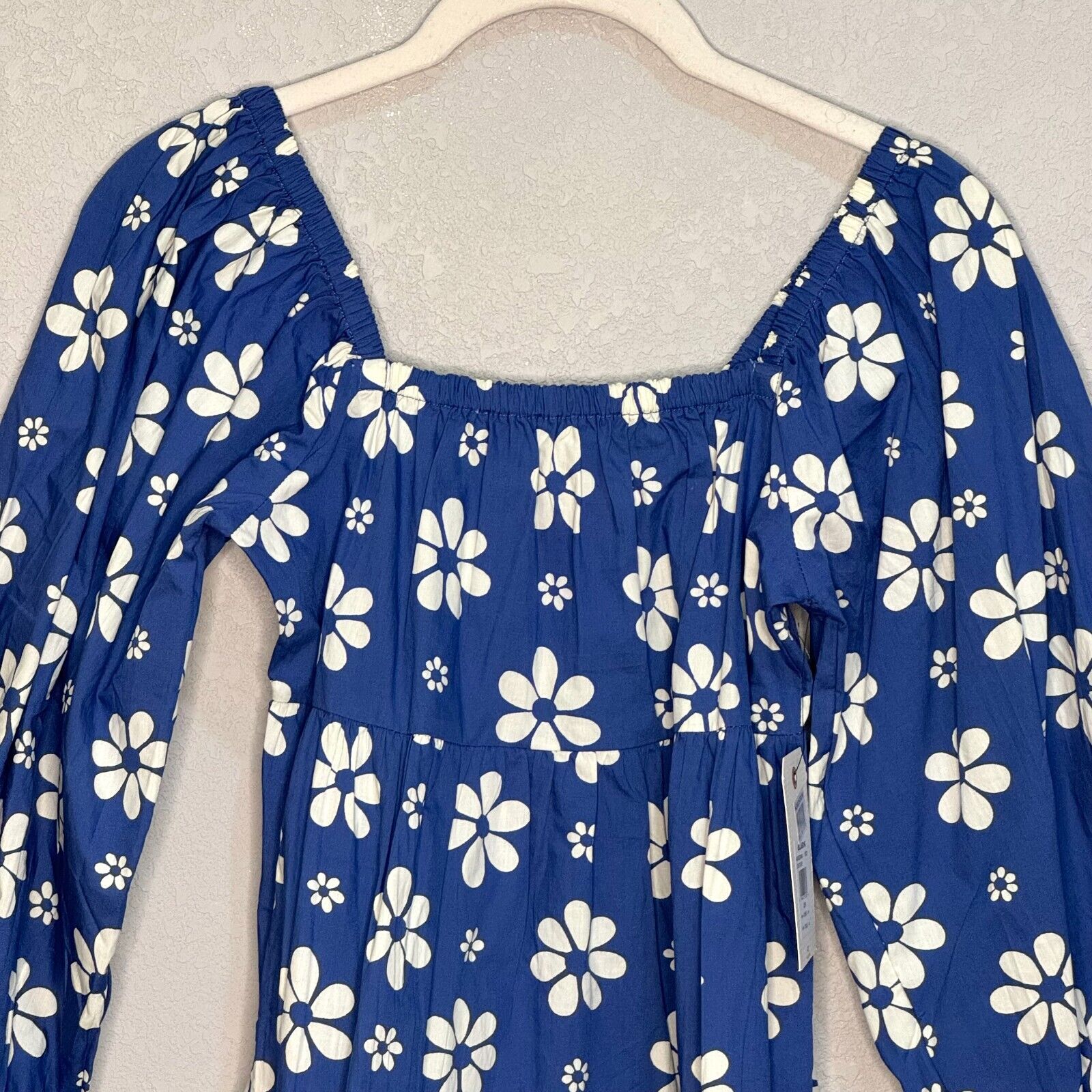 Billabong Blue Floral Love Crush Mini Babydoll Dress Size XS NEW $66