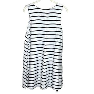 BB Dakota Black White Striped Lined Sleeveless Mini Dress Small