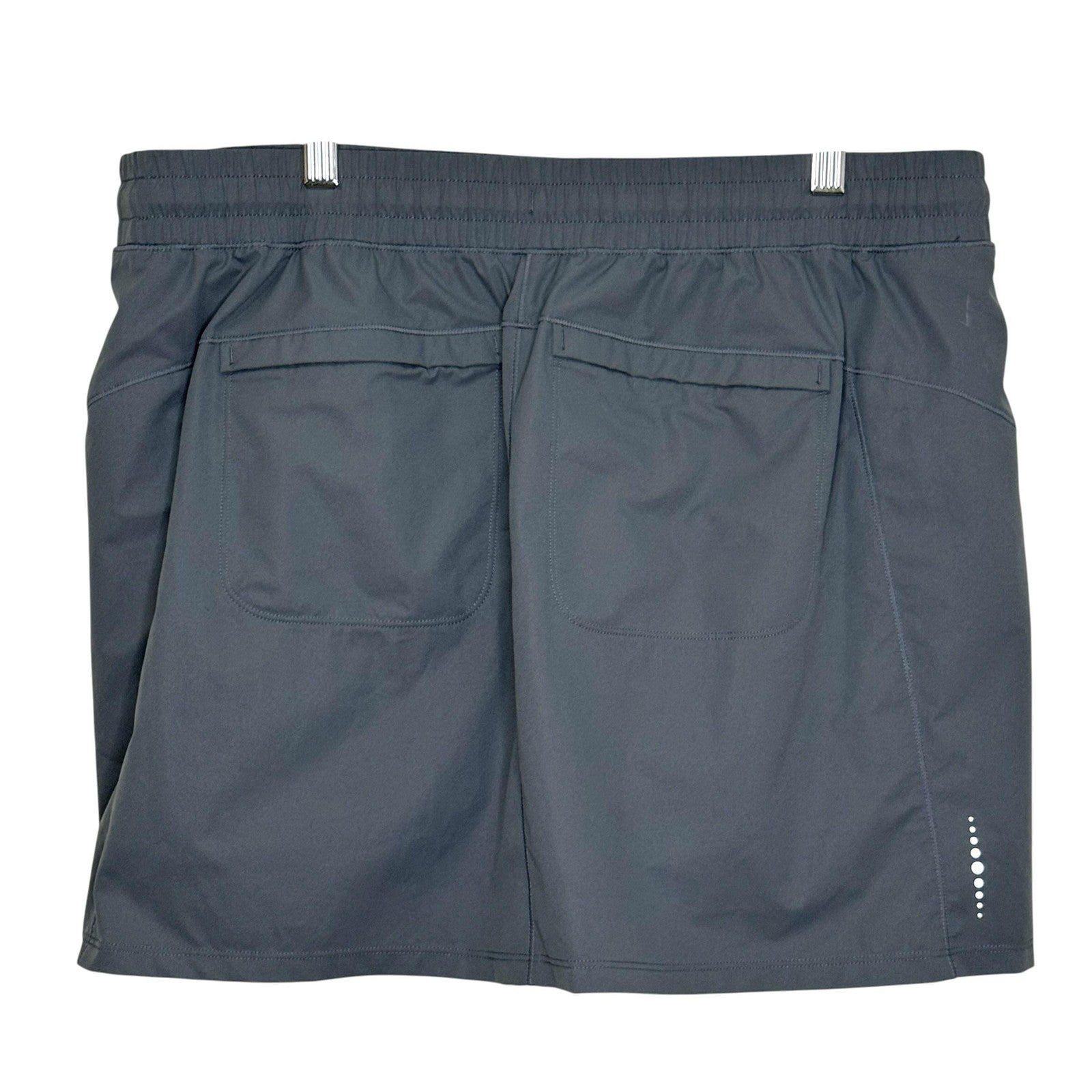 Title Nine Switchback Ultralight Skort Large Gray Athletic Drawstring Pockets