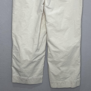 Avec Les Filles Pants Womens 12 Cream High Rise Cropped Wide Leg Utility Stretch
