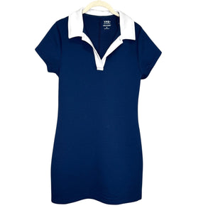 Abercrombie YPB Your Personal Best Polo Dress Size Medium neoKnit NEW Navy Blue