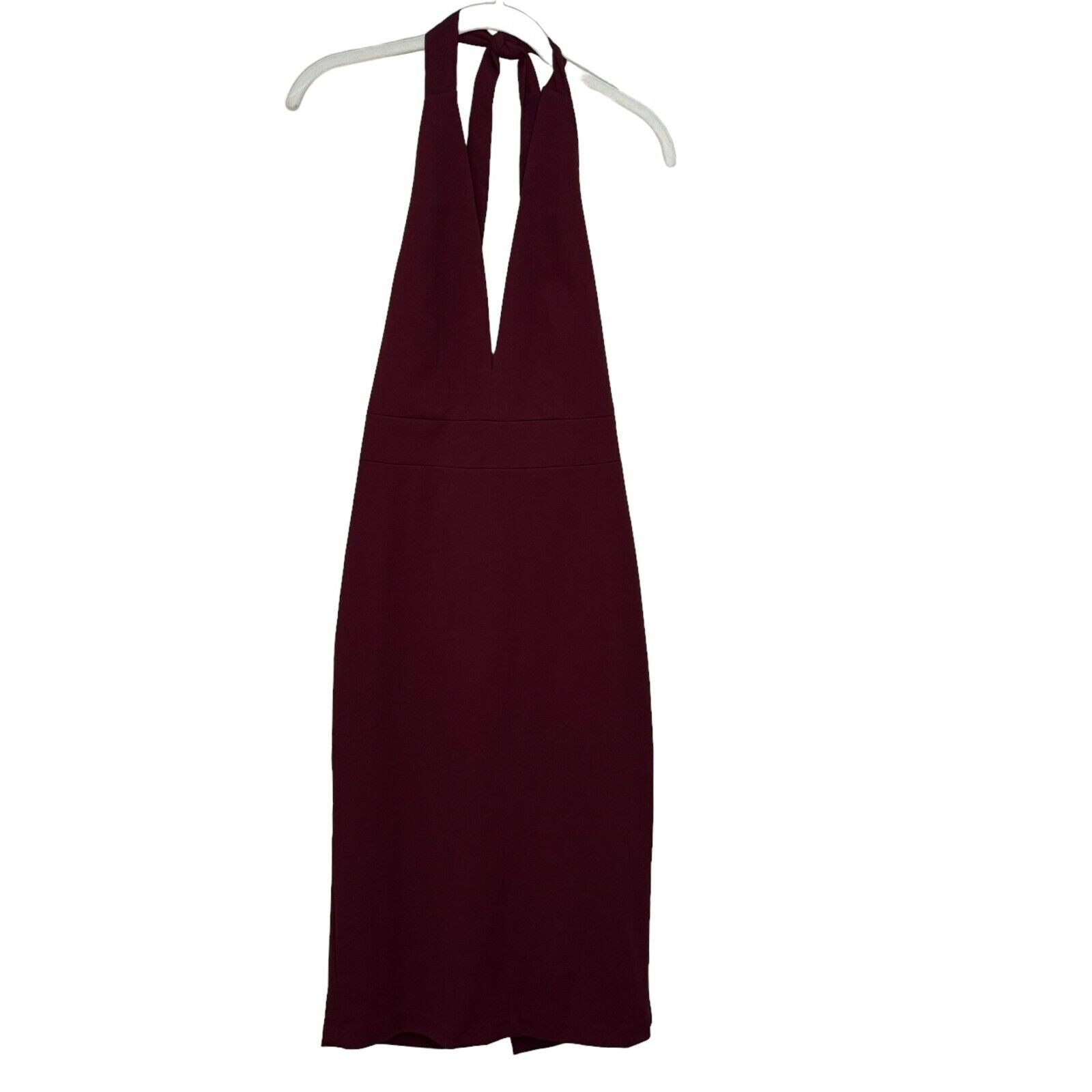 Dress The Population Vanessa Cocktail Midi Dress Burgundy Size Medium NEW $168