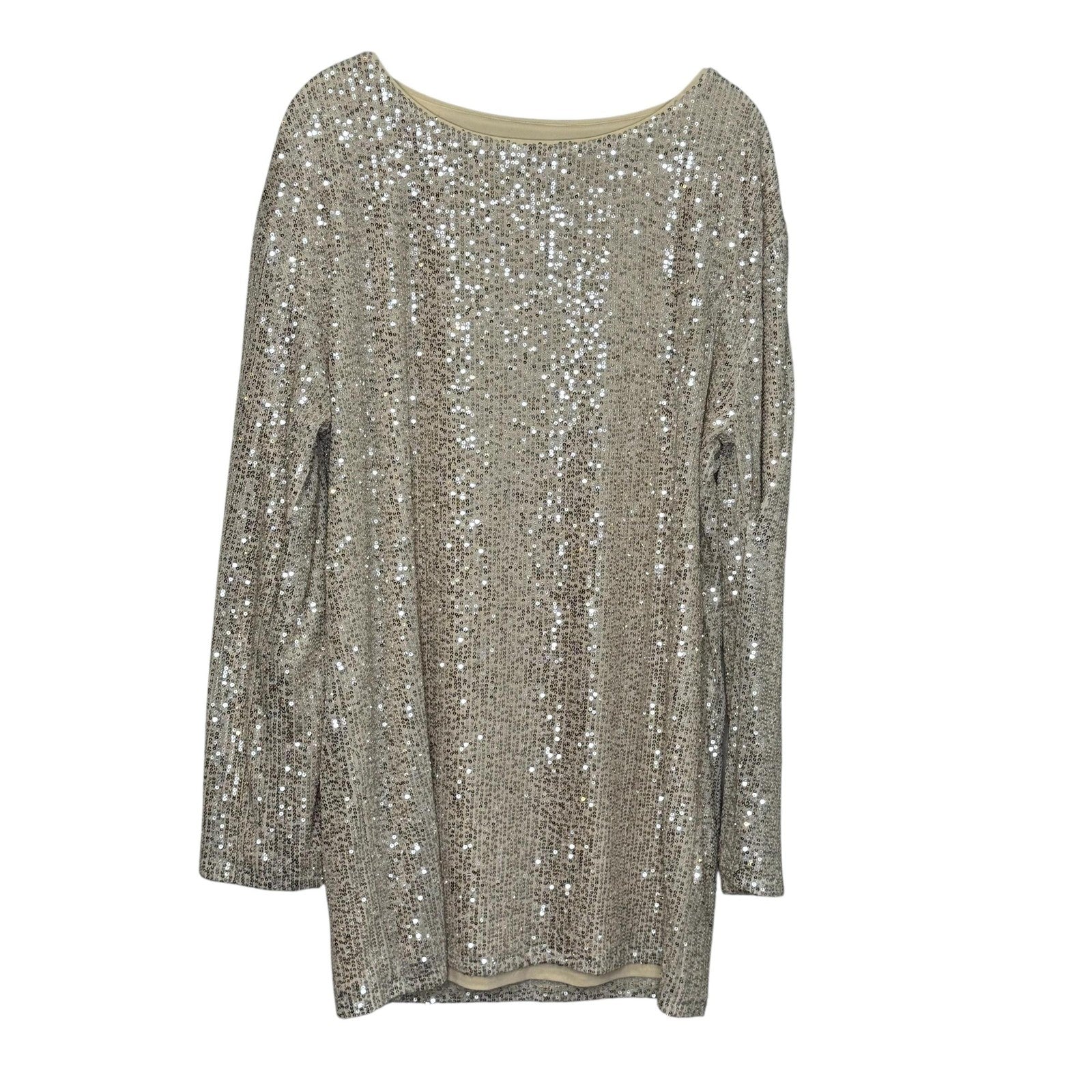 Lovers and Friends Dress Medium Coco Tunic Gold Sequin Long Sleeve Mini Party