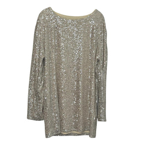 Lovers and Friends Dress Medium Coco Tunic Gold Sequin Long Sleeve Mini Party