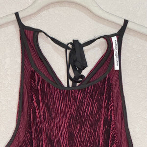 Amanda Uprichard Maroon Raven Velvet Sleeveless Top Size Small NEW $188