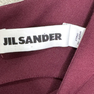 Jil Sander Dress Womens Medium Burgundy Sleeveless Midi Made Italy Modal Blend