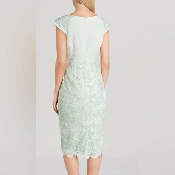 Ted Baker Raenna Lace Fitted Midi Dress Cap Sleeve Approx Size 4 - 6 TB 2