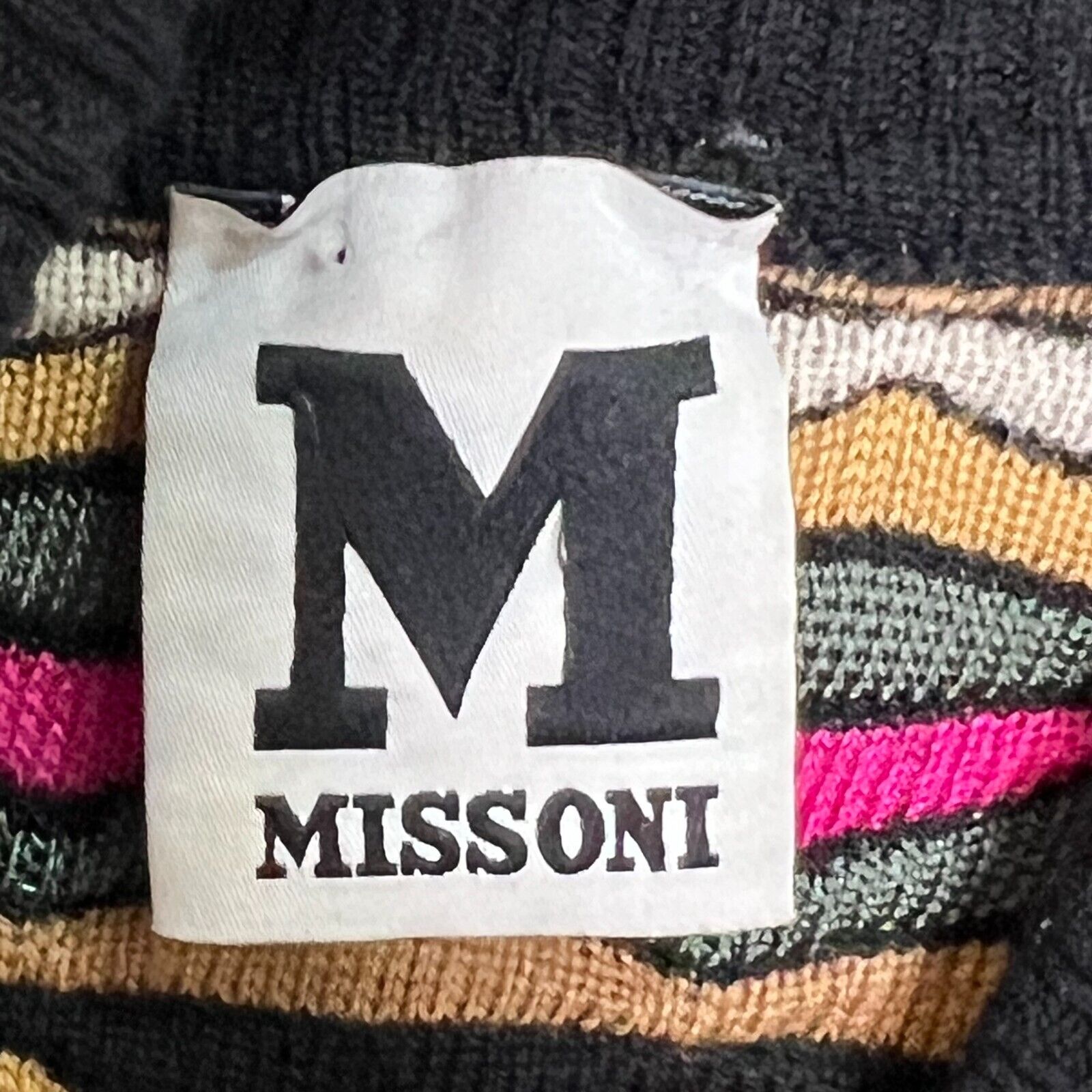 M MISSONI Multicolor Wool Viscose Turtleneck Knit Dress Size 0 $695