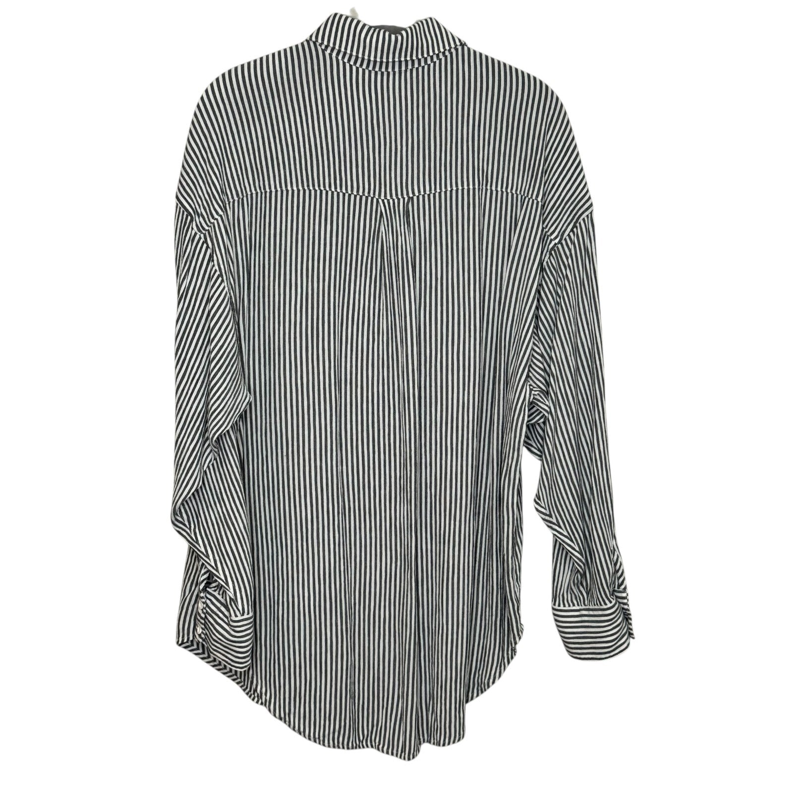 Z Supply Lalo Button Up Top Tunic Size XS / Small Striped Black White