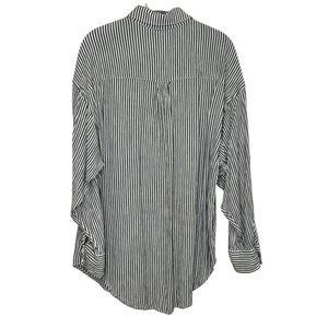 Z Supply Lalo Button Up Top Tunic Size XS / Small Striped Black White