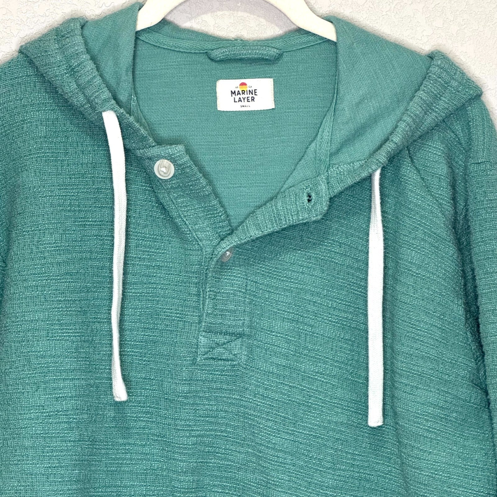 Marine Layer Portola Beach Hoodie Men’s Size Small Beryl Green