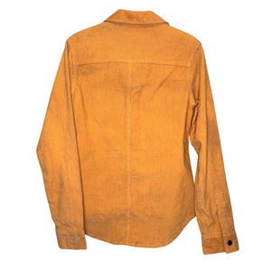 Stio Shirt Jacket Womens Small Orange Corduroy Organic Cotton Outdoor Western