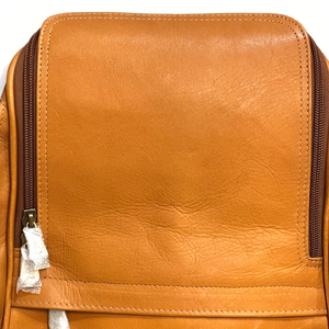 ROYCE NEW Tan 100% Leather Vaquetta Backpack Bag $500 Retail Made In Columbia