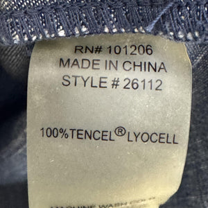 Soft Surroundings Shirt Dress Small Medium Blue Tencel Lyocell Denim Button Up