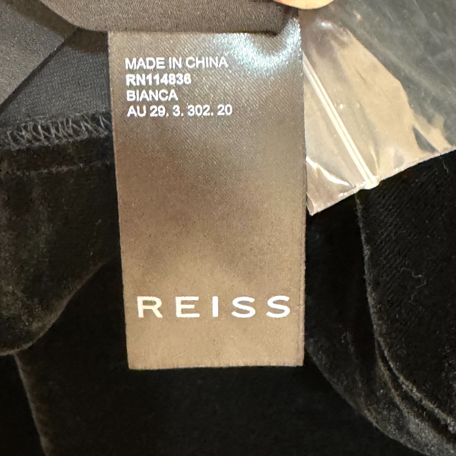 REISS NEW Bianca Black Velvet Mini Dress US Size 10 $345