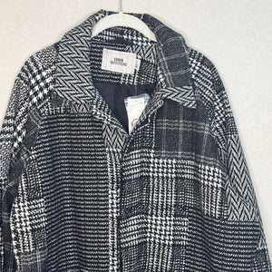 Urban Outfitters NEW Mens Black Plaid Coat Size Large $169