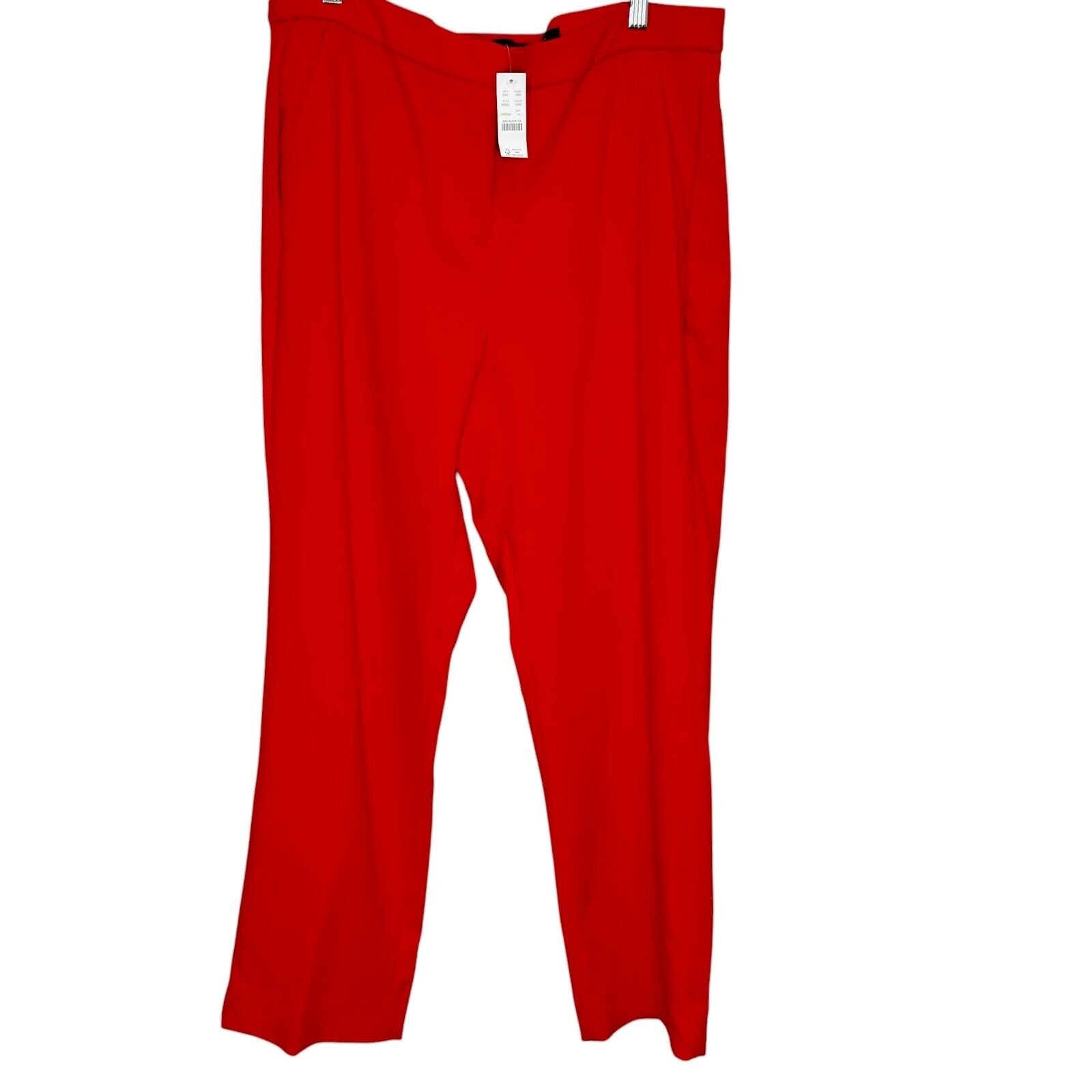 J. Crew NEW Holiday Red Kate Straight Pant in Four-Season Stretch Size 14