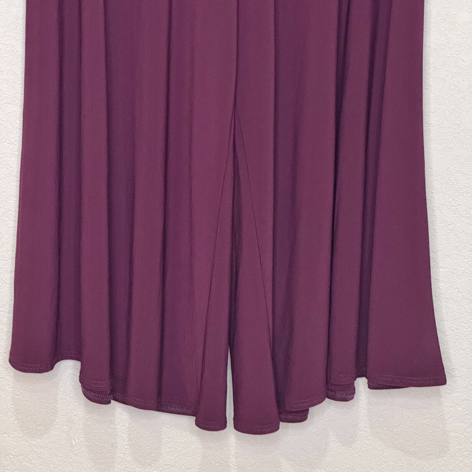 Clara Sun Woo 2 Piece Set Top & Culottte Pants Size Medium Burgundy