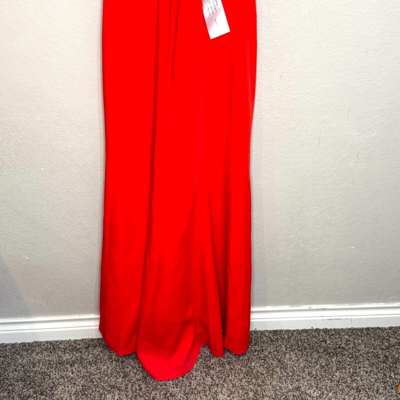 BCBGMAXAZARIA Maxi Dress Evening Gown Size 10 Bright Poppy Red Riva NEW $368