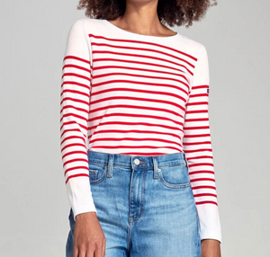 Amour-Lux Brenton Stripes Shirt Size Small (1) NEW Red White