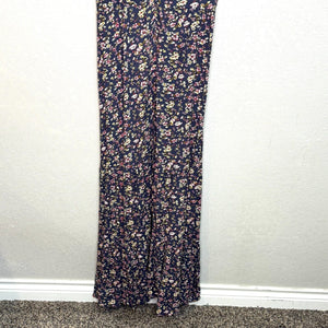 Natural Life Blue Floral Short Sleeve Maxi Dress Size Medium