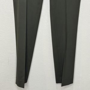 Lafayette 148 New York Pants Womens 4 Olive Green Virgin Wool Stretch Tailored