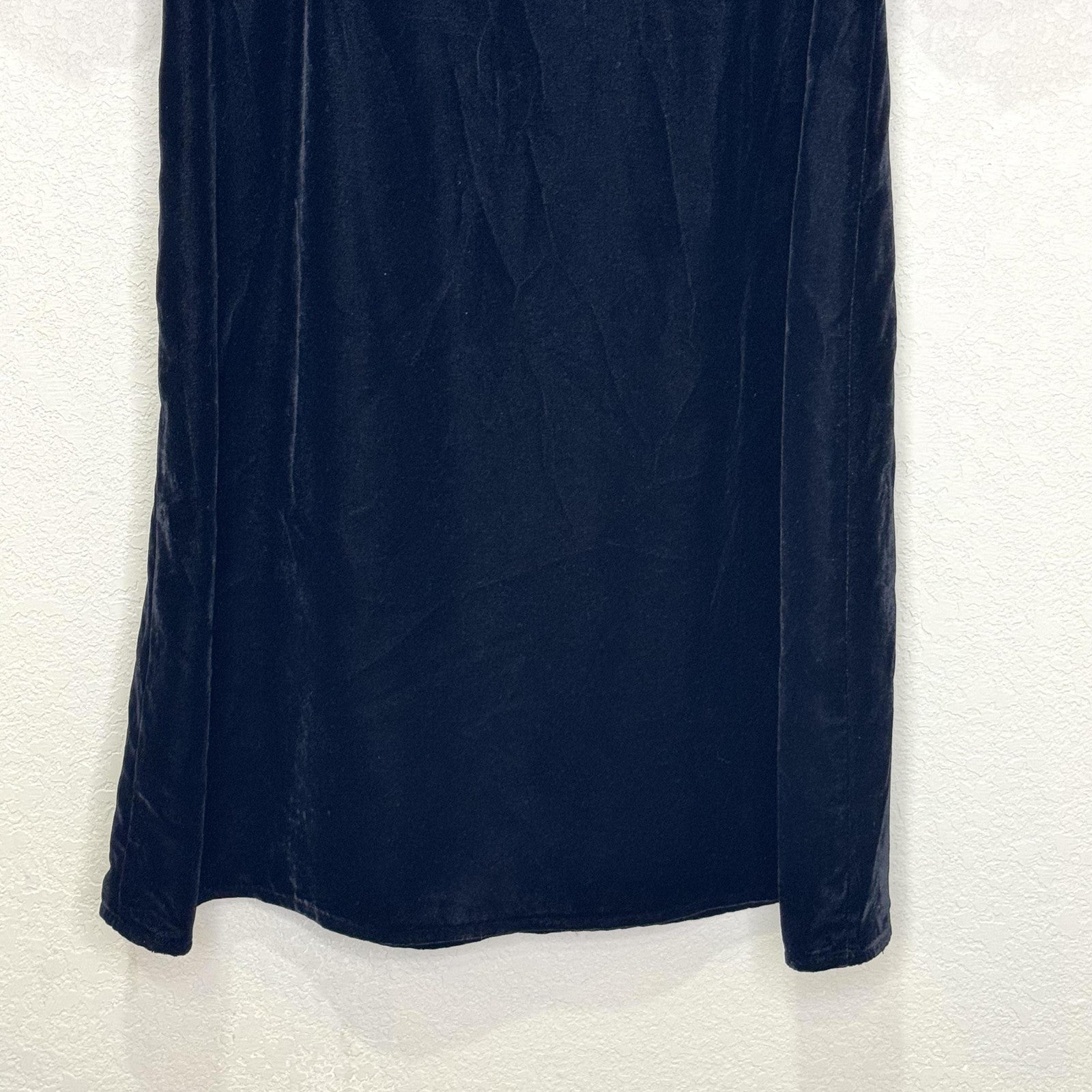 & Other Stories Paris Atelier Dress Womens 2 Black Velvet Pearl Collar Mini