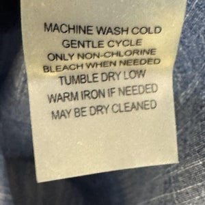 Soft Surroundings Shirt Dress Small Medium Blue Tencel Lyocell Denim Button Up