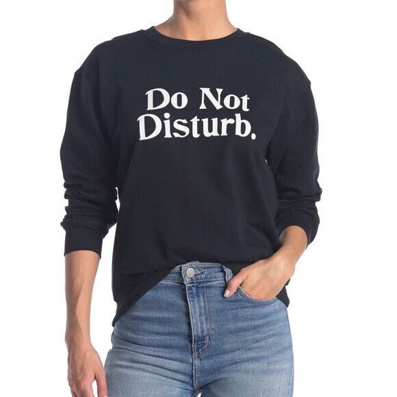 Sub.Urban Riot Willow Sweatshirt Size Medium Black White Do Not Disturb