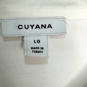 Cuyana White Shirt Size Large Long Sleeve Button Down 96% Cotton, 4% Elastane