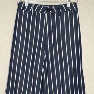 Rolla's High Rise Old Mate Pant Size 25 Ink Blue White Stripe