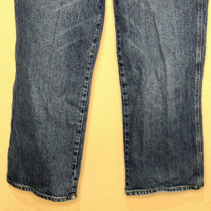 Reformation Alyssa Jeans Patch Pocket Wide Leg Size 28 Blue Ankle