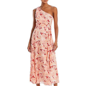 LIKELY Dress Size 8 Benji Pink Floral One Shoulder NEW $278